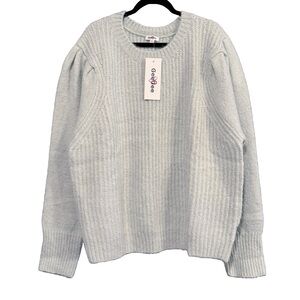 GeeGee Women's Light Mint Green/Blue Knit Sweater Size XXXL